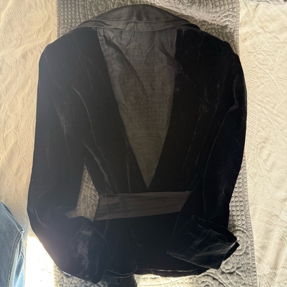 Kay Unger Black Velvet Blazer - Picture 5 of 9